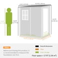 thumbnail image 3 of Outsunny 4 x 5FT Lean to Outdoor Storage Shed Plastic Garden Tool Storage, 3 of 10