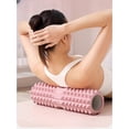 thumbnail image 2 of Textured Foam Roller for Deep Tissue Massage, High-Density EVA Muscle Roller for Back, Legs, Yoga, Pilates, and Physical Therapy, Pink, 2 of 19