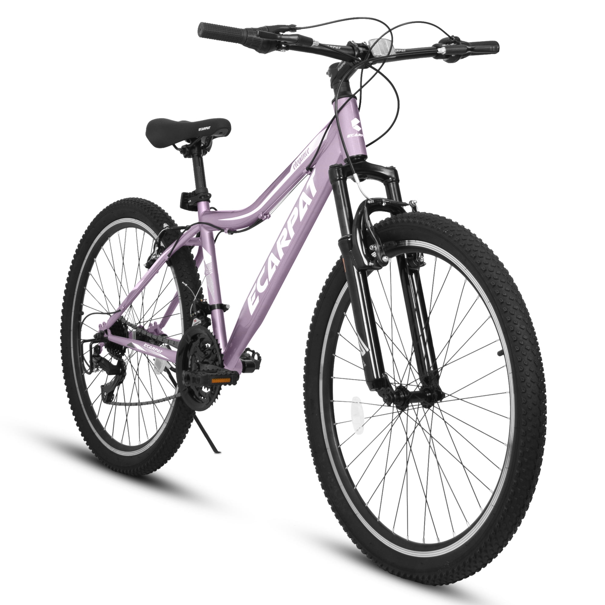 26 Inch Mountain Bike, 21-Speed V-Brake, Front Suspension, Carbon Steel Frame Mountain Bike For Teenagers Girls Women Bicycles