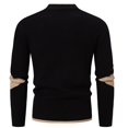 thumbnail image 7 of Ahabrexf Mock Turtleneck Sweater, Man Fashion Color Match Knit Loose Base Layer Shirt, 7 of 7