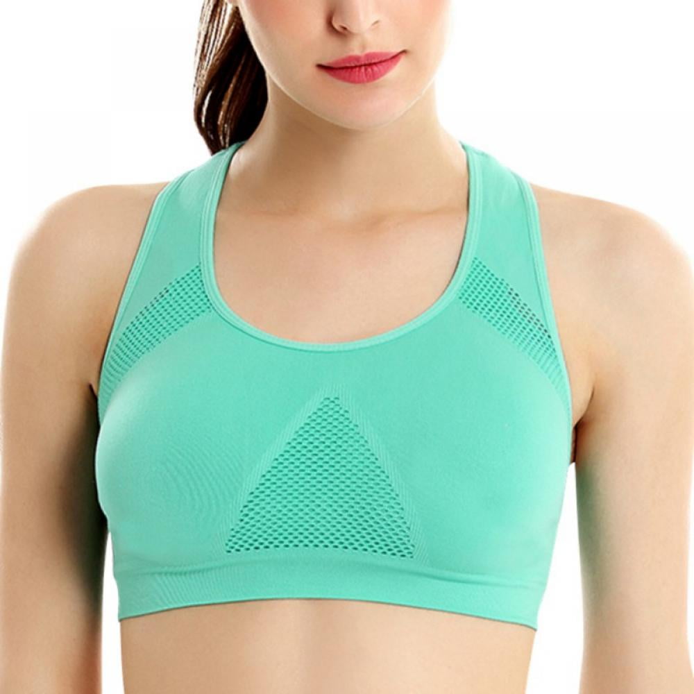 Details about   Racerback Sports Bras High Impact Workout Yoga Gym Activewear Fitness Bra Soft 