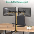 thumbnail image 2 of Soporte Doble Monitor WALI Negro Extra Alto con Brazo para Dos Monitores hasta 27 Pulgadas de 10 kg, 2 of 9
