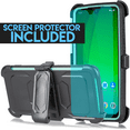 thumbnail image 4 of for T-Mobile Revvlry+ Plus, Moto G7/ G7 Plus Case Phone Case Dual Layer Full-Body Rugged Clear Back Case Drop Resistant Shockproof Case with Built In Screen Protector (Blue), 4 of 4
