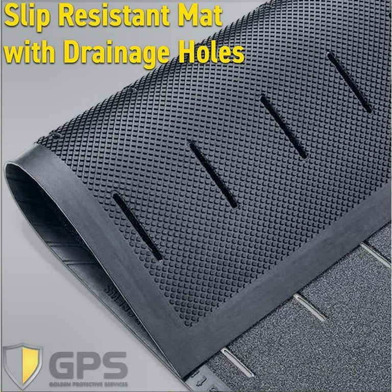 Slip Shield Mat, Slip Resistant Floor Mat, 3' x 5', Commercial