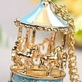 thumbnail image 5 of JANGSLNG Sweet Enamel Carousel Merry Go Round Horse Charm Pendant Sweater Chain Necklace, 5 of 6