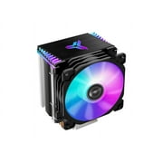 JONSBO CR1400 COLOR CPU Cooler H126mm,Air Cooling Tower Radiator, Desktop PC AM4/AM5 heatsink, 4 Copper Heatpipes for AMD /Intel LGA1700/1200/115X , 92mm RGB Fan, Auto Rainbow Lighting on Top, Black