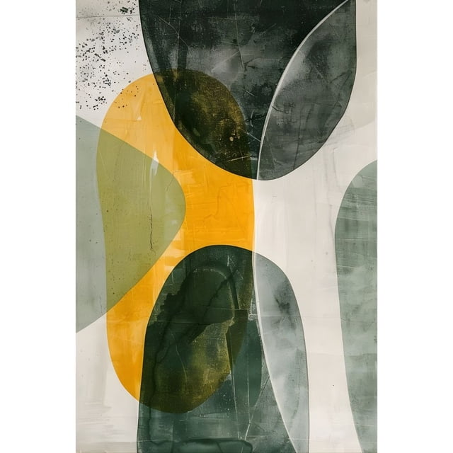 Cuadro Decorativo Geométrico 40x60cm Musgo Y Arena