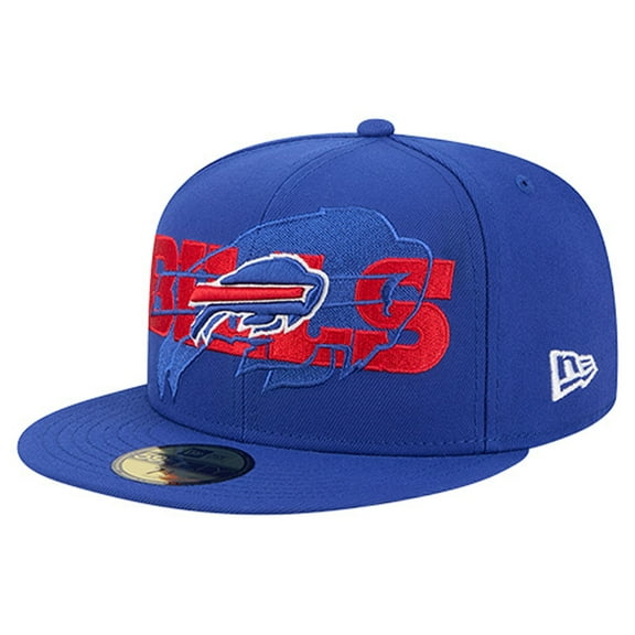 Men's New Era  Royal Buffalo Bills Overlap Wordmark 59FIFTY Fitted Hat