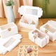 thumbnail image 2 of 20 cajas para cupcakes de 6,26 x 3,54 x 2,99 pulgadas, blancas, para repostería, con 2 soportes insertados, ventana, aptas para alimentos, con pegatinas y cordones., 2 of 6