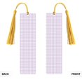 thumbnail image 2 of Kdxio Purple Checkboard Print Metal Tassel Bookmarks,Perfect Gift for Art Lovers and Bookworms Metal Bookmarks for Women, 2 of 8