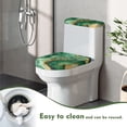 thumbnail image 5 of HELLHERO Green Marble Texture 2 Piece Set Elastic Edge Toilet Lid Covers with Adjustable for Soft, 5 of 8