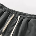 thumbnail image 6 of Men's Hiking Cargo Shorts Quick Dry Lightweight Elastic Waist Drawstring Travel Shorts with Multi Large Pockets for Fishing Camping Golf Gray XL, 6 of 9