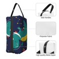 thumbnail image 3 of Goofa Dinosau Space Explorer Printed Toiletry Bag with Handle,Large Capacity Travel Makeup Cosmetic Bag for Women, Carry on Airport Airline Compliant Bag, 3 of 9