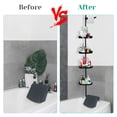 thumbnail image 2 of Carrito de ducha Corner Fashionwu con 4 estantes ajustables, color negro, 2 of 8