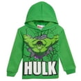 thumbnail image 3 of Marvel Avengers Hulk Big Boys Fleece Pullover Hoodie and Pants Outfit Set Toddler to Big Kid, 3 of 5