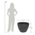 thumbnail image 3 of Ecobo 27.6-Inch Wide Eco-Friendly Round Pot Planter | Indoor/Outdoor Use, Durable, Versatile, and Lightweight | Contemporary All-Weather Design by Brazilian Artisans - Black, 3 of 4