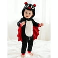 thumbnail image 3 of BemeyourBBs Kids Bat Costume, Long Sleeve Patchwork Hooded Cosplay Jumpsuit, 3 of 6
