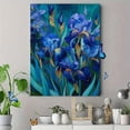 thumbnail image 4 of Blue Iris Oil Painting Canvas Print, Wall Art for Living Room Bedroom Dining Room Office Hotel Bathroom Home Decor, 4 of 8