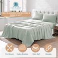 thumbnail image 5 of Casa Platino King Size Bed Sheets Set - Washed Ultra-Soft Microfiber King Bed Sheets - Extra Soft - 4 Piece Set - Bedding Sheets & Pillowcases, King-Mineral, 5 of 9