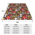thumbnail image 3 of Bingfone Mushrooms And Leaves Print Flannel Fleece Blanket Throw Blanket for Bed,Sofa,Couch,Travel,Camping(50"x40" ), 3 of 8