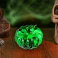 thumbnail image 4 of Eliaeconx Crystal Pumpkin Decor, Artificial Glass Fruit Figurine, Home and Office Decorative Item, Holiday Gift, Table Centerpiece, Green, 4 of 6