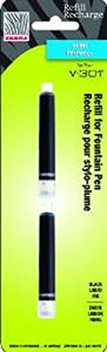 3 PACK - 6 REFILLS Zebra V-Refill 2 Pack Black (87712)