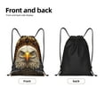 thumbnail image 2 of Yiaed Vintage Pattern Bald Eagle Print Drawstring Bags Drawstring Backpack Bulk String Back Pack Gym Sport Bag-Small, 2 of 5