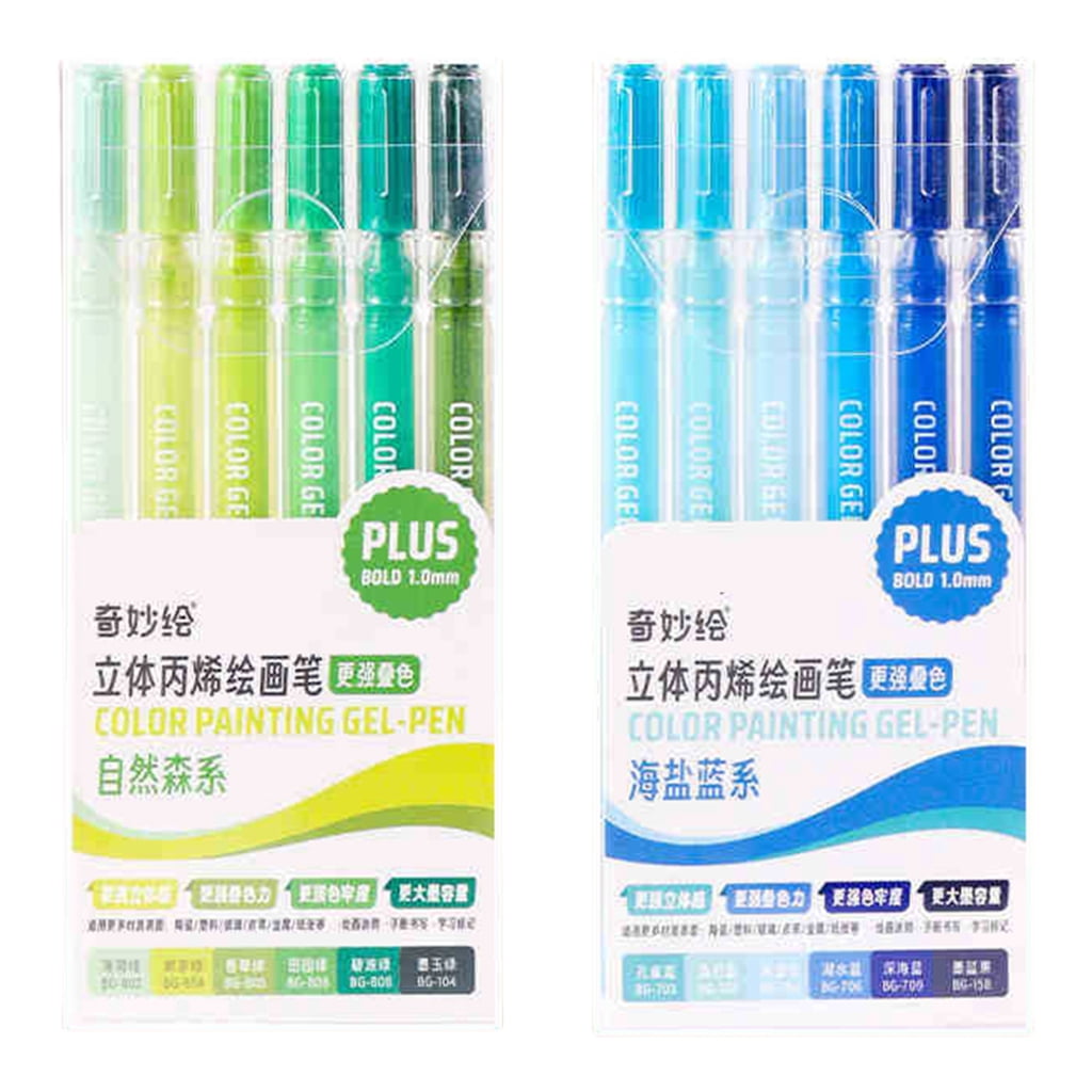 6/12/54 Color Gel Pen Acrylic Markers Set Acrylic Paint Pen Drawing Pen