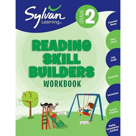Pre-Owned 2nd Grade Reading Skill Builders Workbook: Consonant Blends, Silent Letters, Long Vowels, Compounds, Contractions, Prefixes and Suffixes, Reading Comp (Paperback) 0375430261 9780375430268