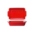 thumbnail image 2 of Household Ceramic Large Baking Double Ear Rectangular Microwave Oven Tray 3800ML Baking Bowl, Cheese Baked Rice Baking Tray, 2 of 6
