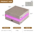 thumbnail image 3 of LED Coffee Table for Living Room,2-Tier Square Center Table with Storage Drawers,31inch Wooden Contemporary MidCentury Wood Table with 24-Color Plug-in LED Light for Home Office Waiting Room, 3 of 7
