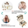 thumbnail image 4 of Valentine's Day Travel Portable Square Jewelry Box Organizing Rings Earrings Necklaces Bracelets for Girls Women, 4 of 6