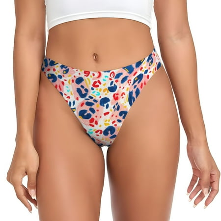 Sigee Leopard Print (2) for Women s G-String Panty  Low Rise  Soft Lace Perfect for Everyday Wear or Special Occasions-Medium