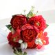 thumbnail image 3 of Ramo de flores artificiales, hortensias, peonías, bayas, arreglo floral sintético de 5 cabezas para centros de mesa de bodas y decoración del hogar, 3 of 4
