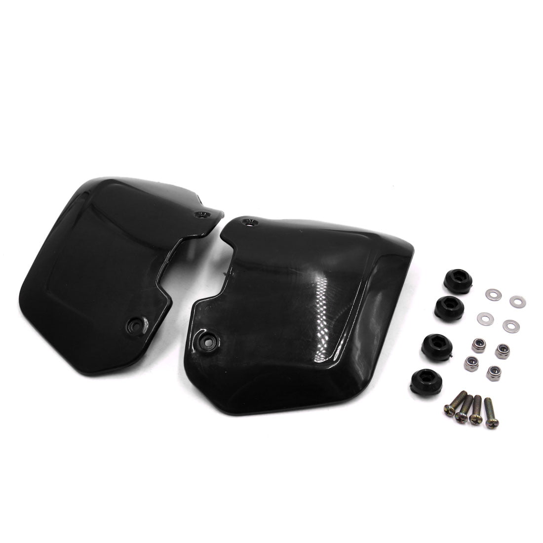 Pair Black Motorcycle Hand Guard Handguard Wind Protector Deflector Shield
