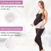 Gabrialla Strong Support Pregnancy Belly Bands for Pregnant Women: MS-99 (WHITE, MEDIUM)