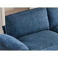 thumbnail image 6 of Zimtown Sectional L-Shaped Sofa with Ottoman, 3-4 Person Living Room Couch, 2 Seater and 1 Ottoman, Double-Layered Burlap, Blue, 6 of 9