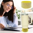 thumbnail image 4 of Joyfeel Diamond Glitter Silicone Boot for Cup 20-40oz Anti-Slip Sleeve for Water Bottles Stylish Protective Trapezoidal Cylinder Base Cover, 4 of 10