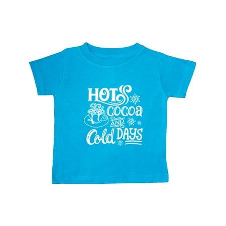 

Inktastic Christmas Hot Cocoa and Cold Days with Snowflakes Gift Baby Boy or Baby Girl T-Shirt