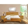 thumbnail image 5 of Wooden Platform Bed with Nightstand - Full Size Bed Frame, Oak Finish, Modern Bedroom Furniture, 5 of 8