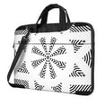 thumbnail image 1 of Black & White Geometry Laptop Bag, 14 inch Laptop or Tablet, Business Casual Laptop Bag, 1 of 8