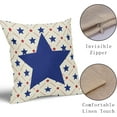 thumbnail image 4 of 4th of July Patriotic Pillow Covers 18x18 Inch Set of 2 Navy Blue Red Stars America Independence Day Decorative Throw Pillows Fourth of July Holiday Outdoor Pillow Cases Couch Bed Sofa Decor, 4 of 6