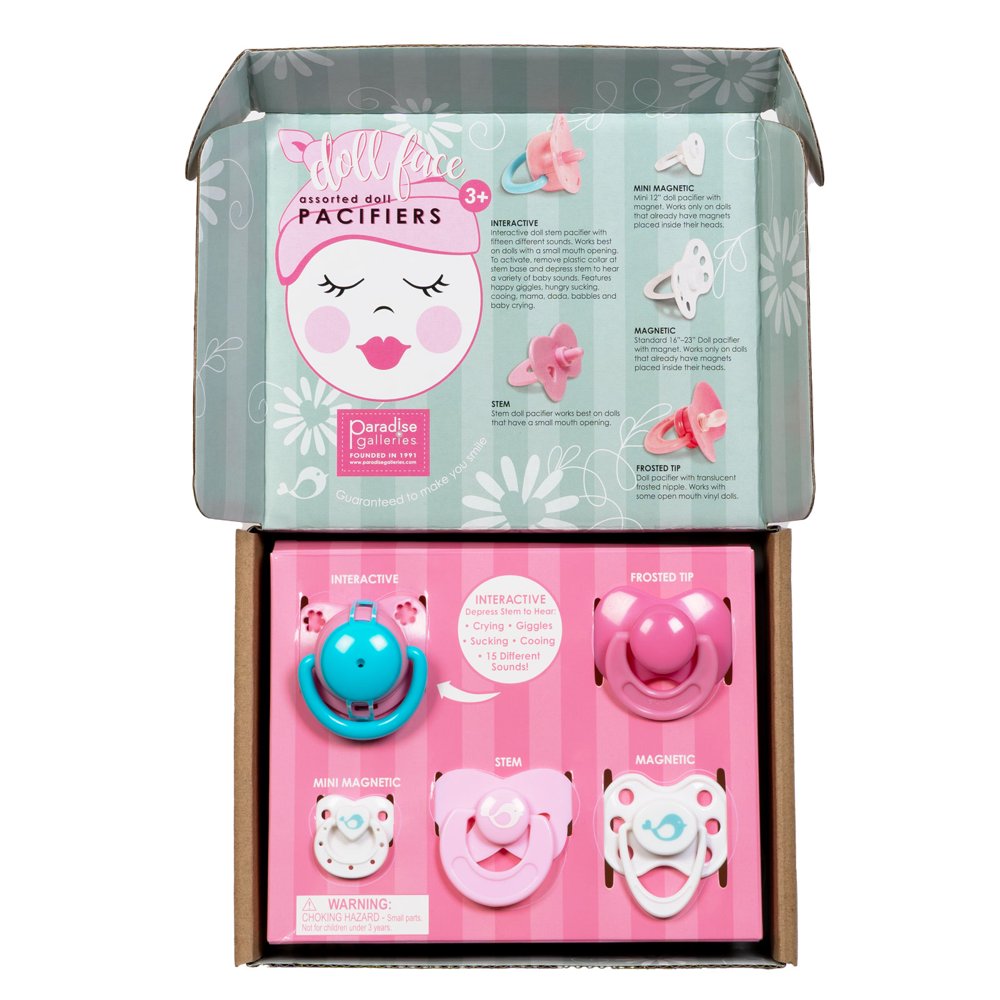 Paradise Galleries Reborn Baby Doll Accessories Doll Face Pacifier Gift Set 5Piece Pacifier