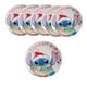 thumbnail image 1 of Set 6 Platos Trinche o Llanos Redondos de Porcelana Resistente, Diseño Stitch Navideño Falalala, Disney Clásicos, Juego de Platos 23 cm, 1 of 9