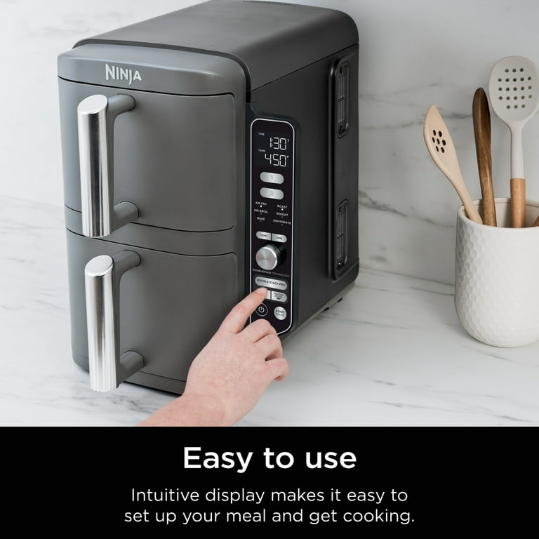 Ninja DoubleStack XL 10 QT 2-Basket Air Fryer, Cook 4 Foods