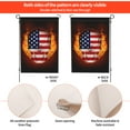 thumbnail image 4 of TEQUAN American Flag Flame Skull Garden Flags, 18 x 12 inch Double Sided Linen Outdoor Flag for Holiday Farmhouse Yard Home Decor, 4 of 7