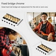 thumbnail image 2 of Miangastore 6 String Hard-tail Fixed Bridge Set with Wrench and Screws for Electric Guitar Replacement Parts (Golden), 2 of 9