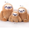 thumbnail image 3 of Plush Animal Sloth Cuddly Sloth Cuddly Toy Plush Toy Doll Stuffed Animal Sloth (Brown, 40 cm), 3 of 6