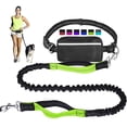 thumbnail image 1 of Huggeg Laisse pour Chien Mains Libres pour Course Marche Entraînement Randonnée, Poignée Double Réfléchissante, Pochette Distributrice de Sacs de Caca, Ceinture Ajustable, Absorbant les Chocs, Idéal pour Moyen à Grand AZ824-1150, 1 of 7