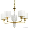 thumbnail image 7 of Urban Ambiance Luxury Luxe Chandelier, Size: 21-1/2"H x 27"W, with Transitional Style Elements, Palladian Gold Finish and White Silk Shade, UHP2631, 7 of 7